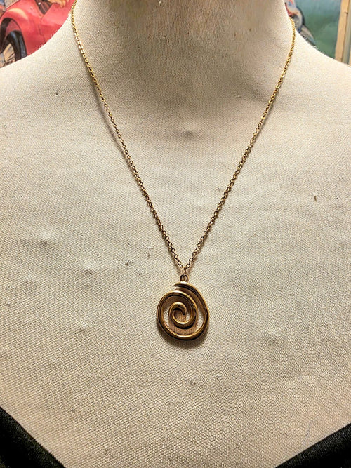 Vintage 70´s Spiral Gold Necklace
