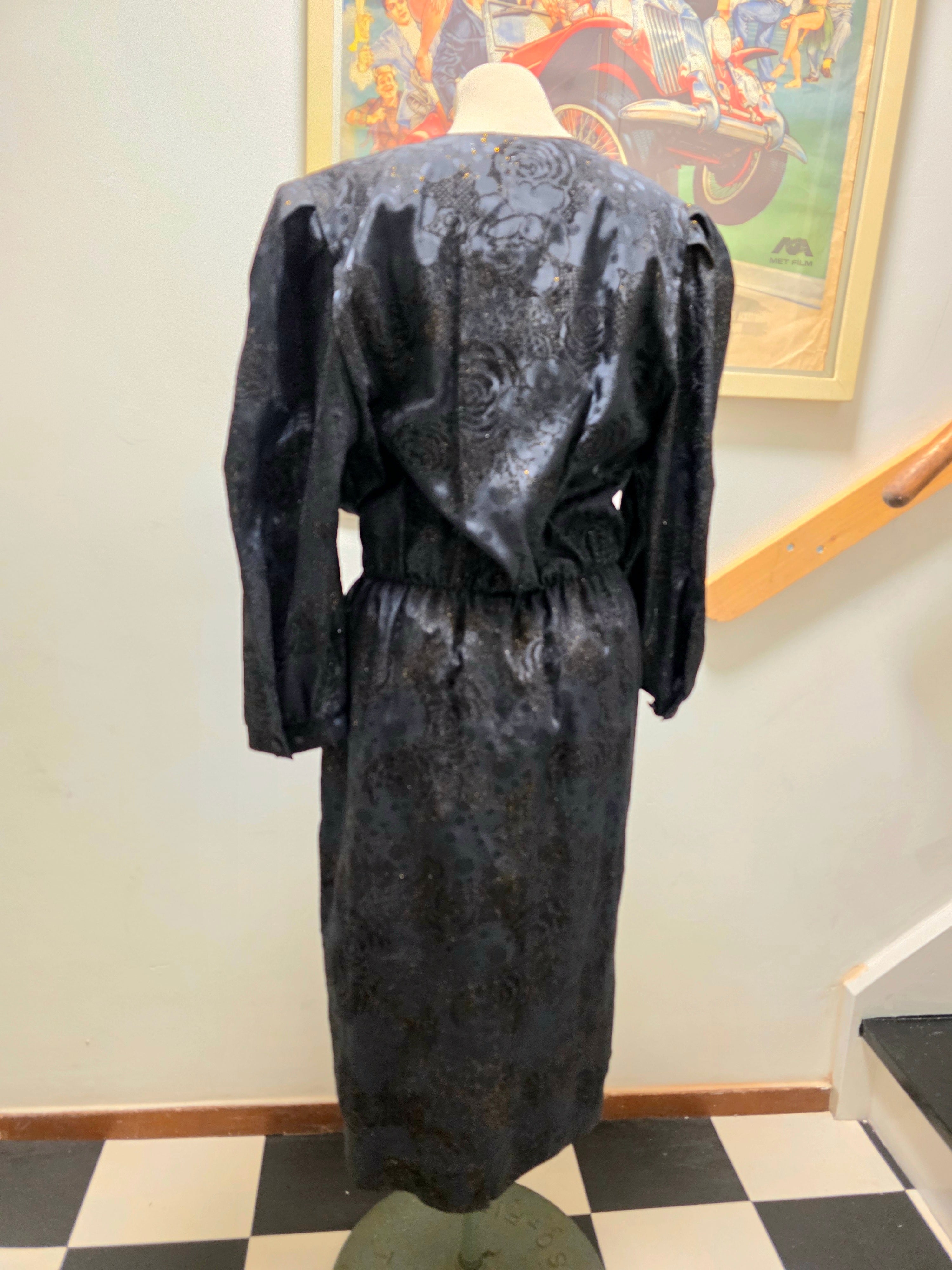 Vintage 80's Golden Gate Glitter Dress Jurk