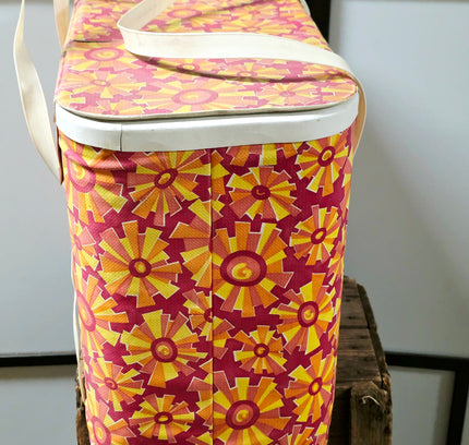 Vintage 1970s Cooling Bag - Retro Flower Print