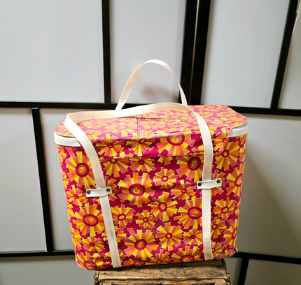 Vintage 1970s Cooling Bag - Retro Flower Print