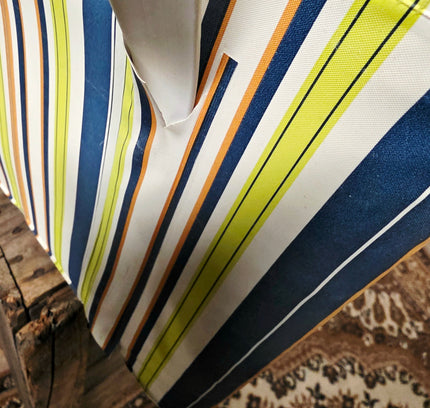 Vintage striped cooler bag - Retro picnic bag