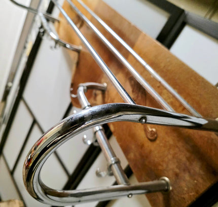 Vintage wall coat rack wood and metal