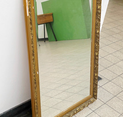 Large Vintage Gold Wall Mirror – Ornate Baroque Ornate Floor Mirror (Beveled Glass)