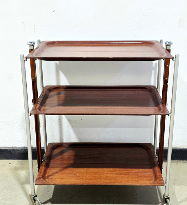 Vintage Brabantia 3-Tier Folding Serving Trolley