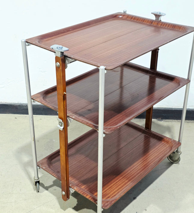 Vintage Brabantia 3-Tier Folding Serving Trolley