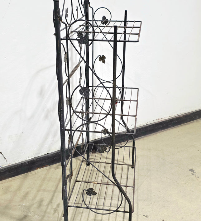Vintage Wrought Iron Folding Baker’s Rack