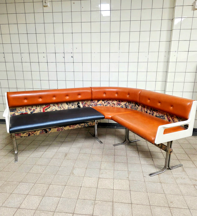 Vintage 1970s Space Age Corner Sofa / Kitchen Bench - EKA Wohnmöbel