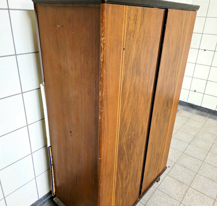 Vintage Art Deco Veneer Cabinet (c. 1930s–50s)Retro