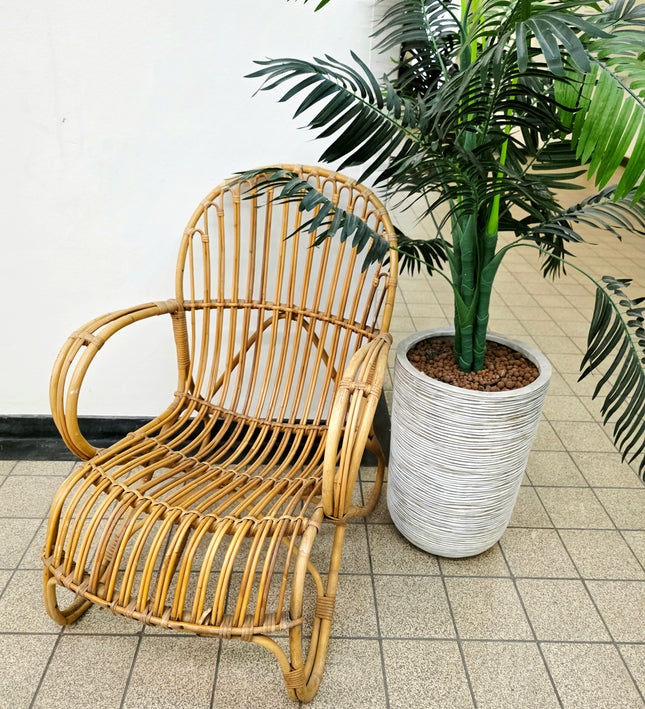 Vintage Mid-Century Modern Rohé Noordwolde Rattan Armchair