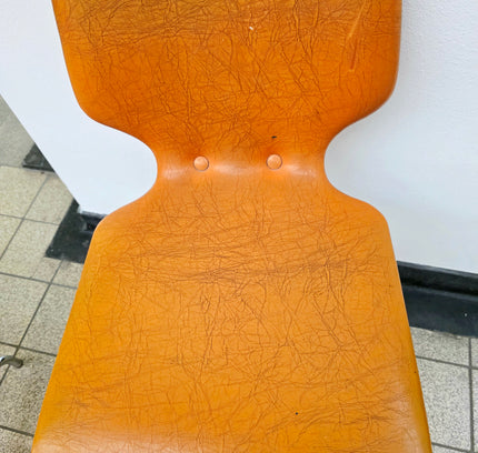 Pair of Mid Century Orange Giroflex Swivel Chairs – 1970s Space Age Retro