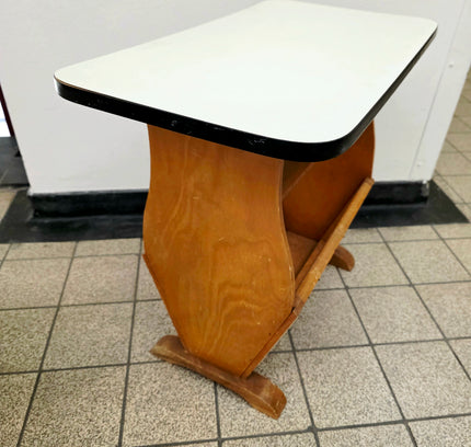 Rare 1950s Mid-Century Newspaper Rack / Side Table