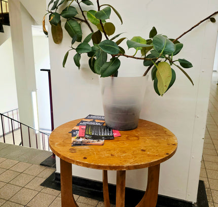 Vintage Art Deco Wooden Side Table - Curved "U-Base" Design