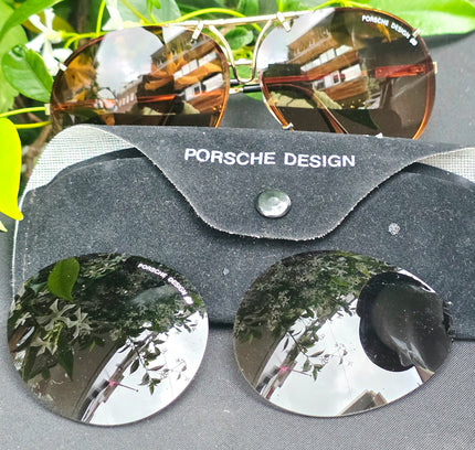 Brand New Deadstock Porsche Design P’8478 Interchangeable Lens Aviator Sunglasses Set