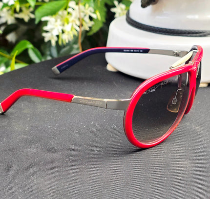 Dsquared2 DQ0003 68B Vintage Aviator Sunglasses – Red/White Flat Top