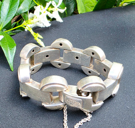 Vintage Buddha to Buddha The Batul Sterling Silver Bracelet | 925 Chunky Link