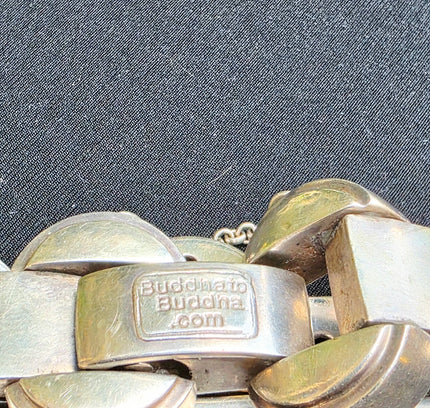Vintage Buddha to Buddha The Batul Sterling Silver Bracelet | 925 Chunky Link