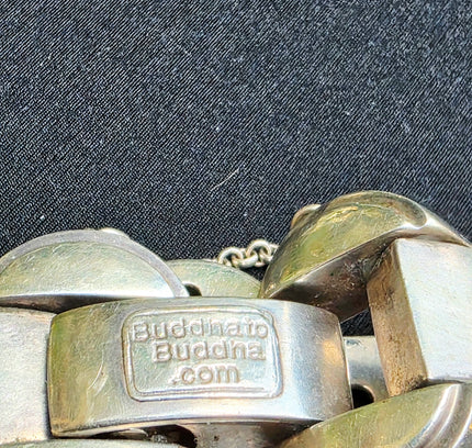 Vintage Buddha to Buddha The Batul Sterling Silver Bracelet | 925 Chunky Link