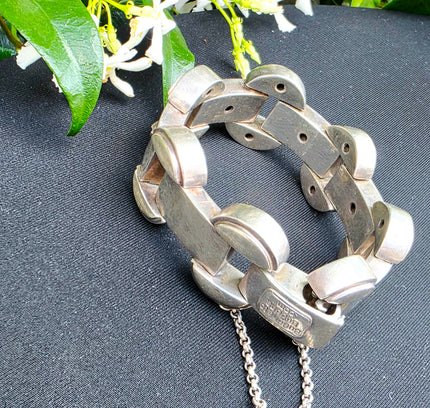 Vintage Buddha to Buddha The Batul Sterling Silver Bracelet | 925 Chunky Link