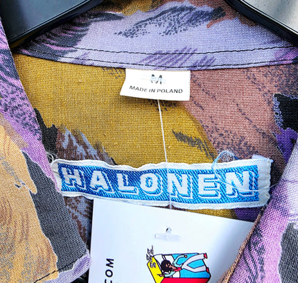 Vintage 90s Halonen Abstract Print Short Sleeve Button Up Shirt