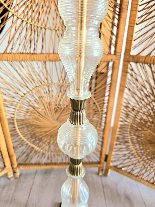 Antique French Glass Stem Floor Lamp