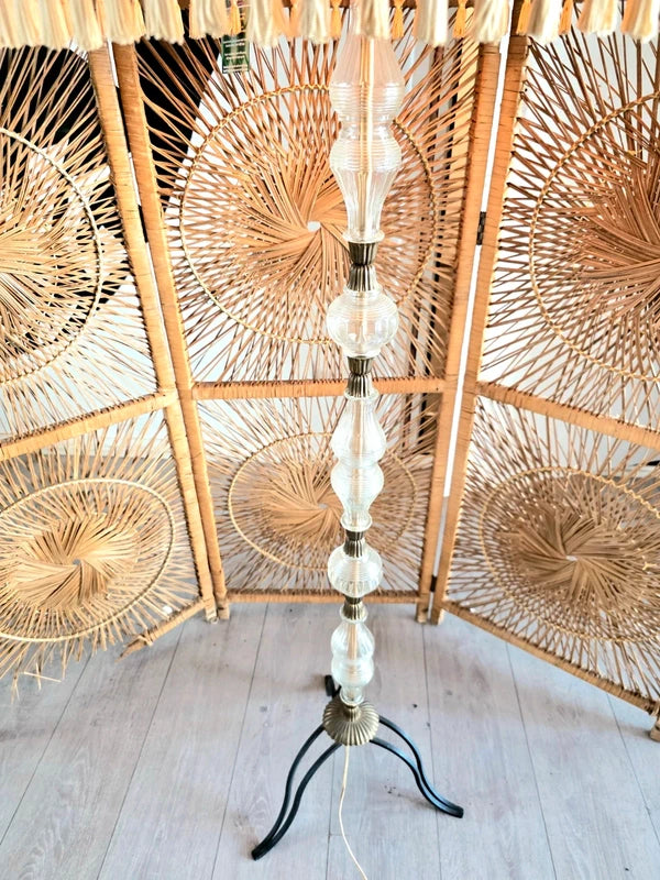 Antique French Glass Stem Floor Lamp
