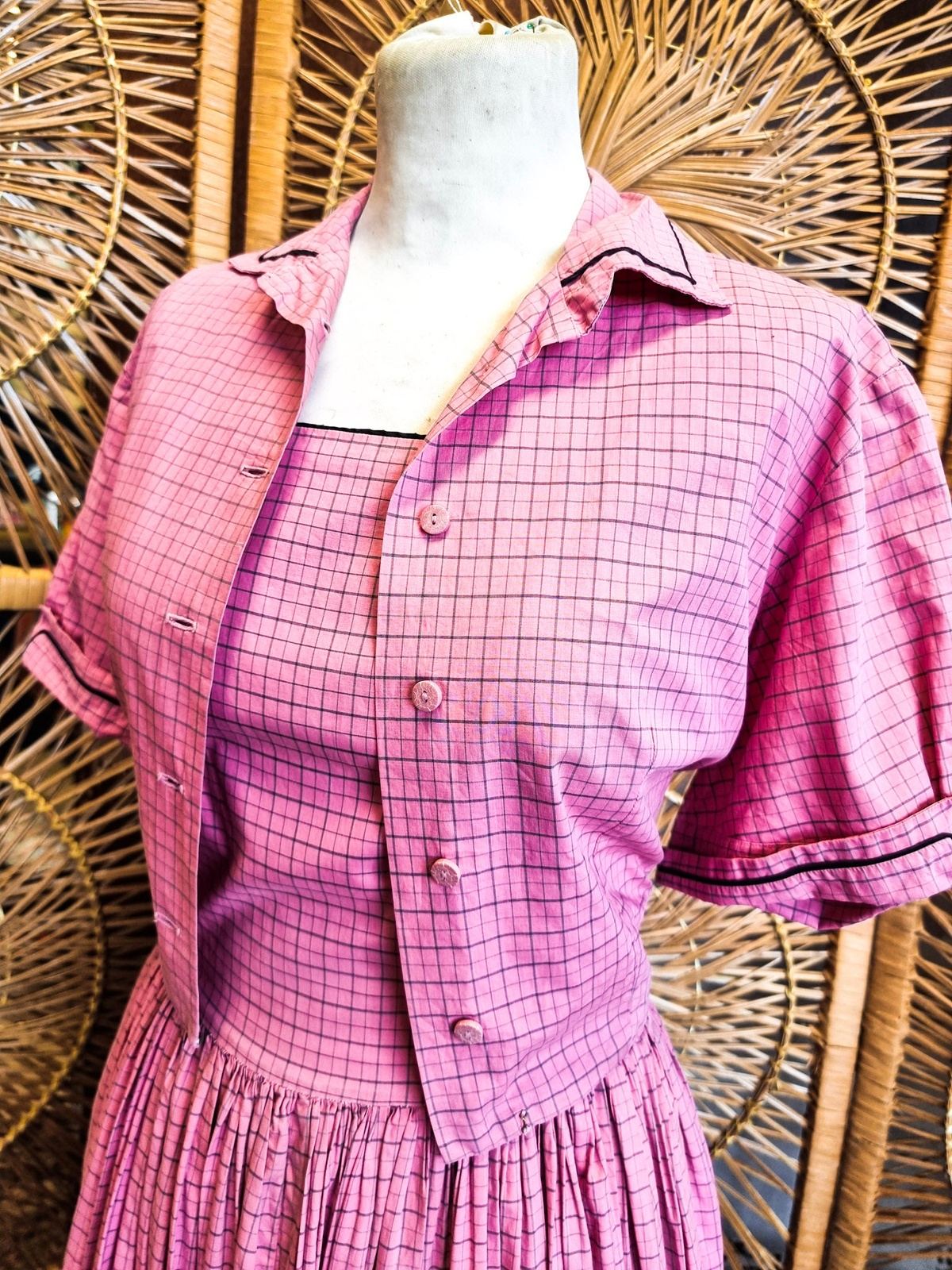 YatvaVintage: YV1686 Vintage 50's Two-piece Horrockses outlet Dress Suit