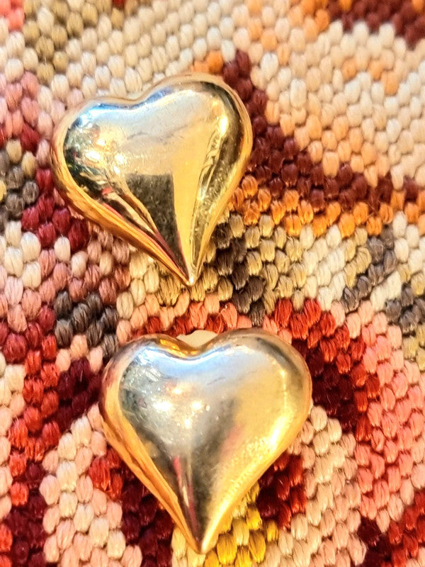 Vintage Heart Clip-On Earrings