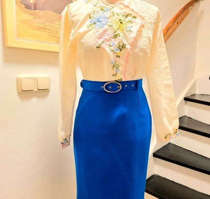 Vintage 1960's High Waist Pencil Wiggle Skirt