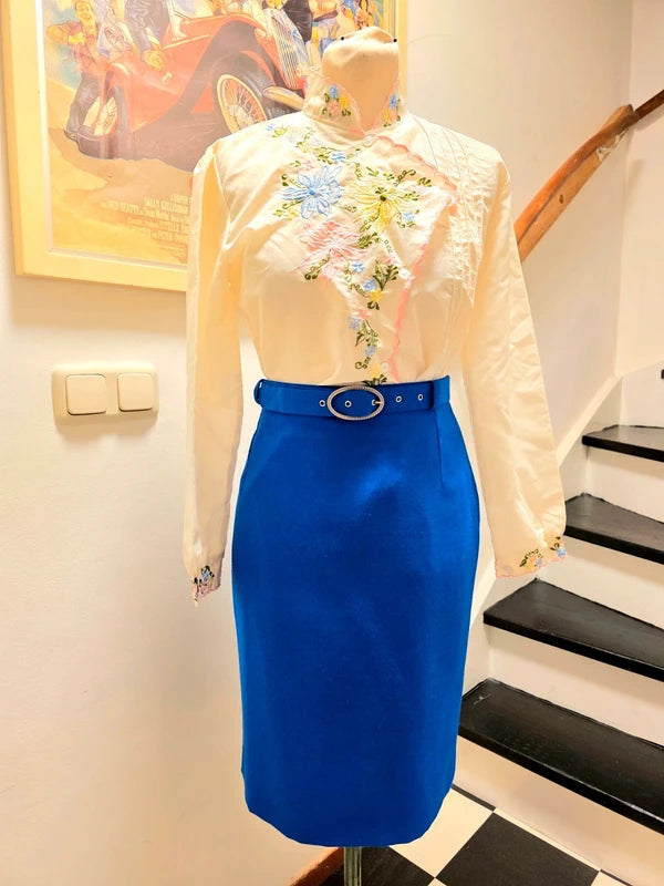 Vintage 1960's High Waist Pencil Wiggle Skirt
