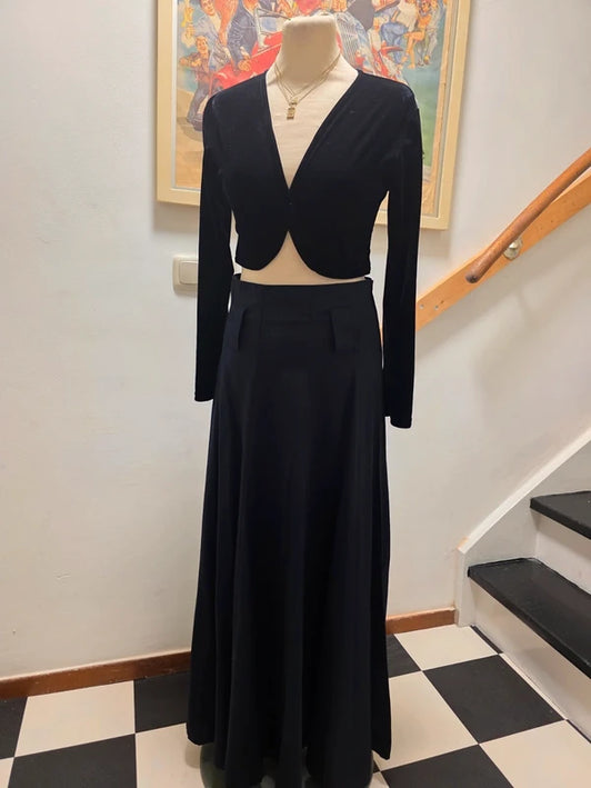 Vintage 80's Lulu Fl'h Velvet Crop Jacket