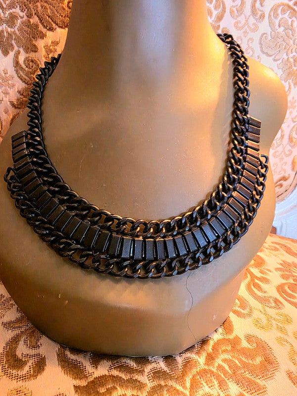 Vintage 80's Metal Necklace
