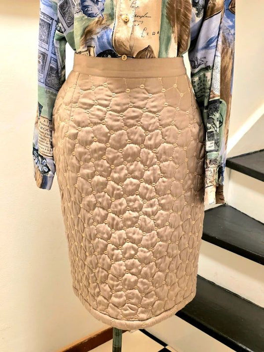Vintage 80's Quilted Lenvol Skirt