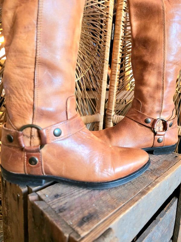 Vintage 70's Leather Moto Boots