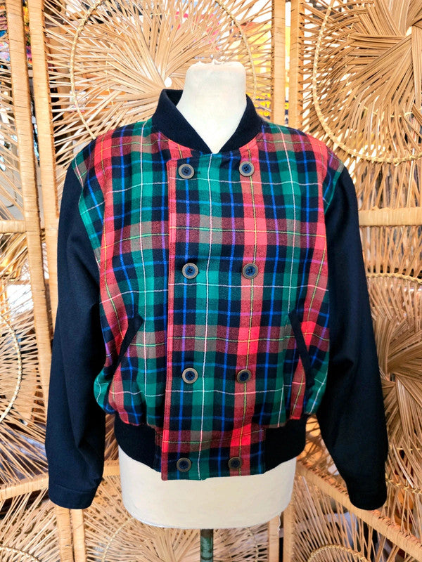 Vintage 80's Ricardo Rochelli Double Breasted Bomber Jacket