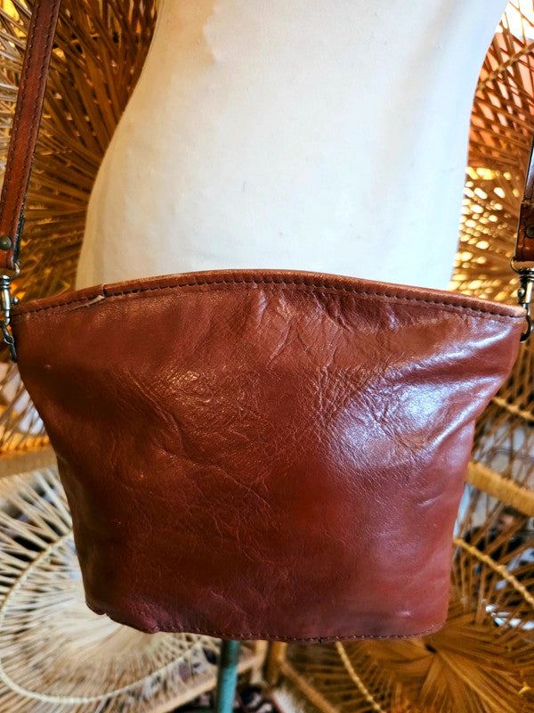 Vintage 80's Leather Shoulder Bag