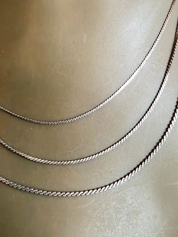 Vintage 90's Triple Strand Chain Necklace