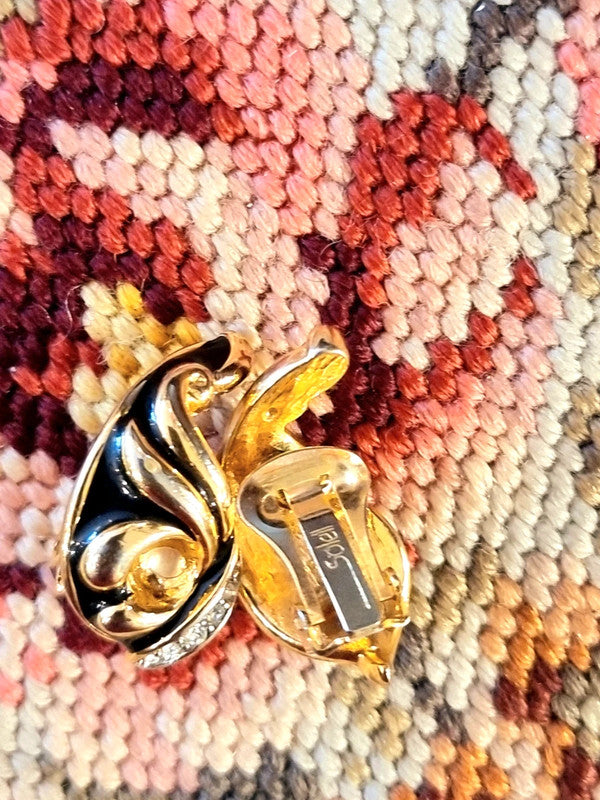 Vintage Soleil Clip-On Earrings