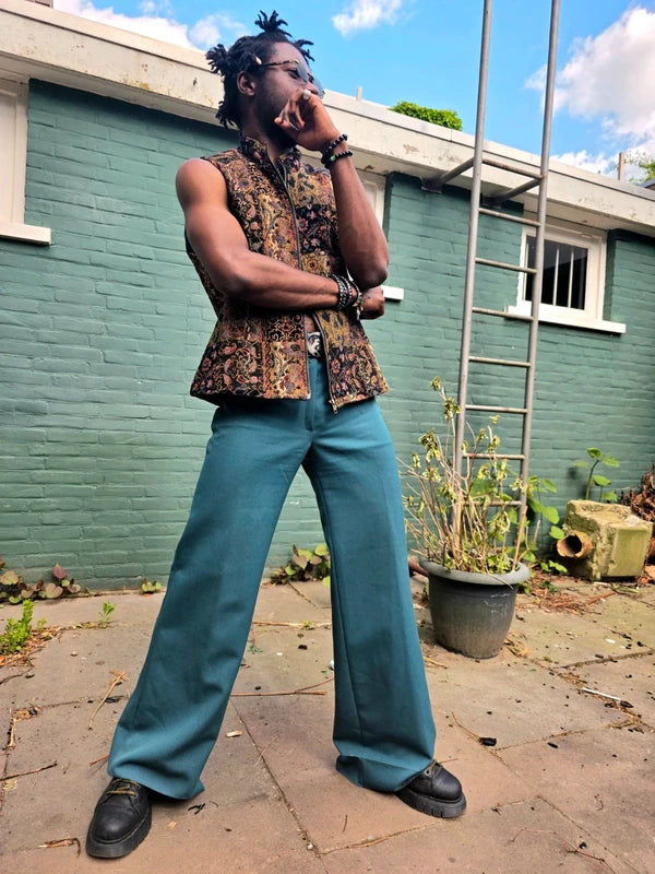 Vintage 70s Trevira Bell-bottom Trousers
