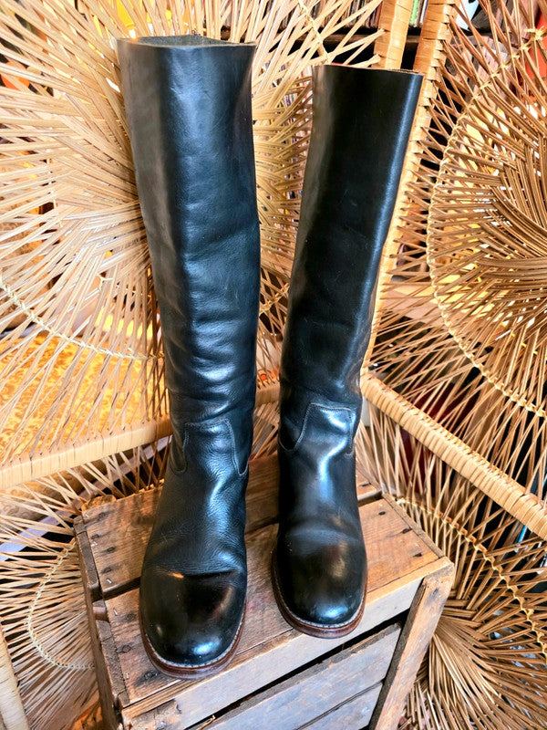 Vintage Shabbies Amsterdam Knee High Leather Boots