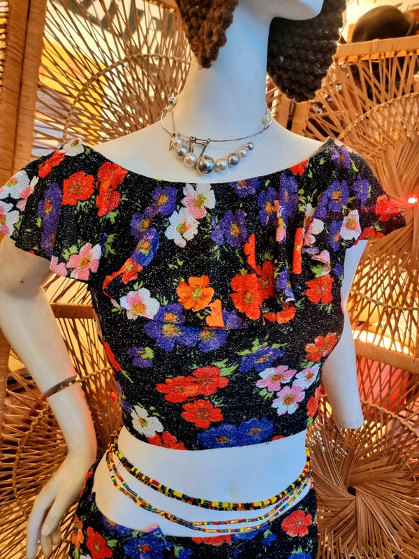 Vintage Glitter Skirt Suit