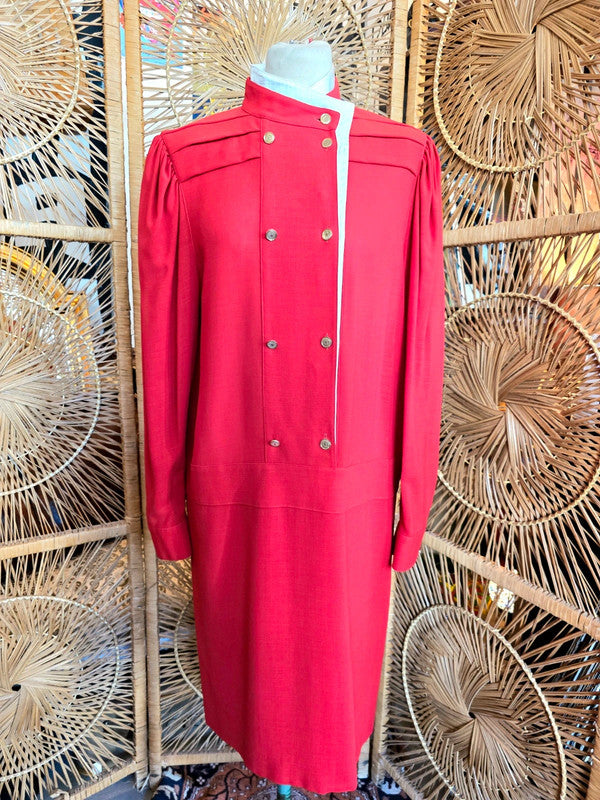 Vintage 80's Louis Féraud Military Dress