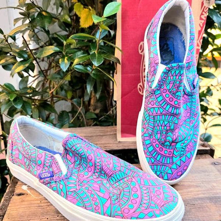 Brand New Vans Classic Liberty Satchmo / True White Slip-On Shoes