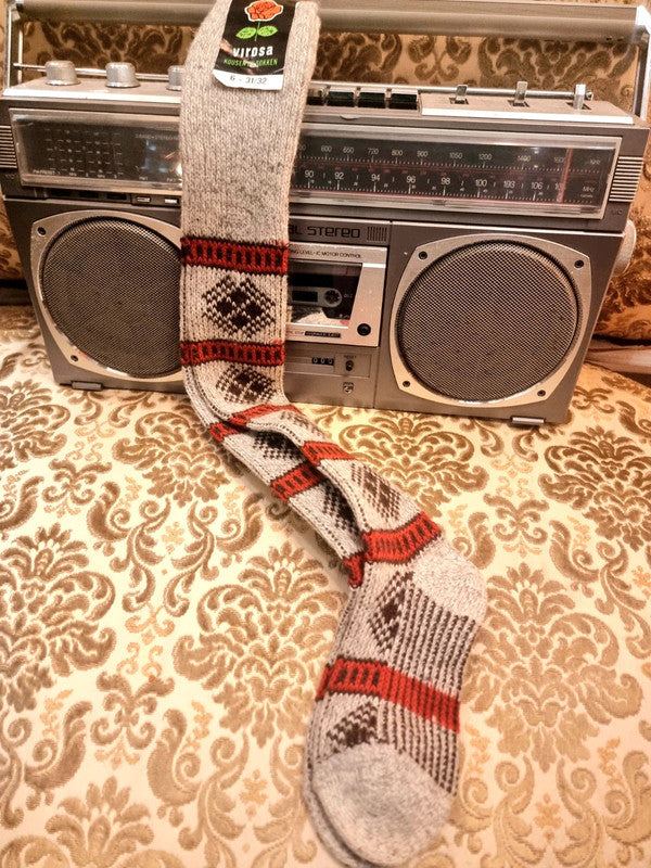 Vintage Deadstock 70's / 80's Knee length Sock