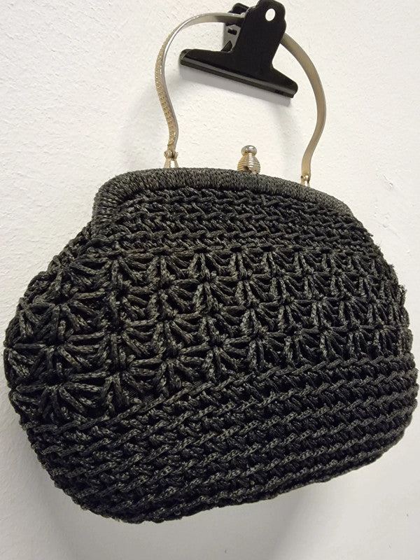 Vintage 1960's Sisal Crochet Handbag