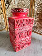 Vintage 70s Bay Keramik Floor Ceramic Vase By Bodo Mans West Germany