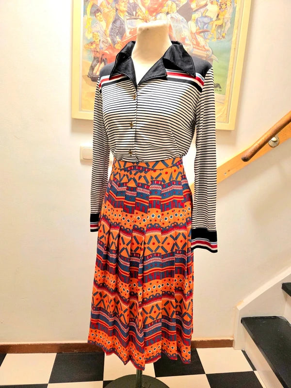 Vintage 1980's Neyret Pleated Skirt