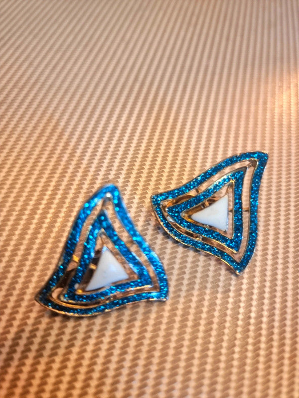 Retro Triangle Clip on Earrings