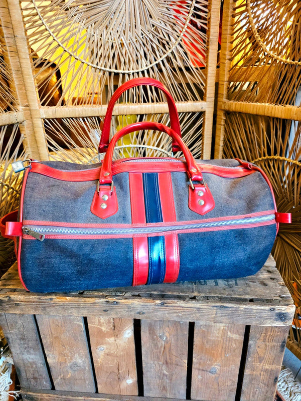 Vintage 70's Canvas Duffle Bag