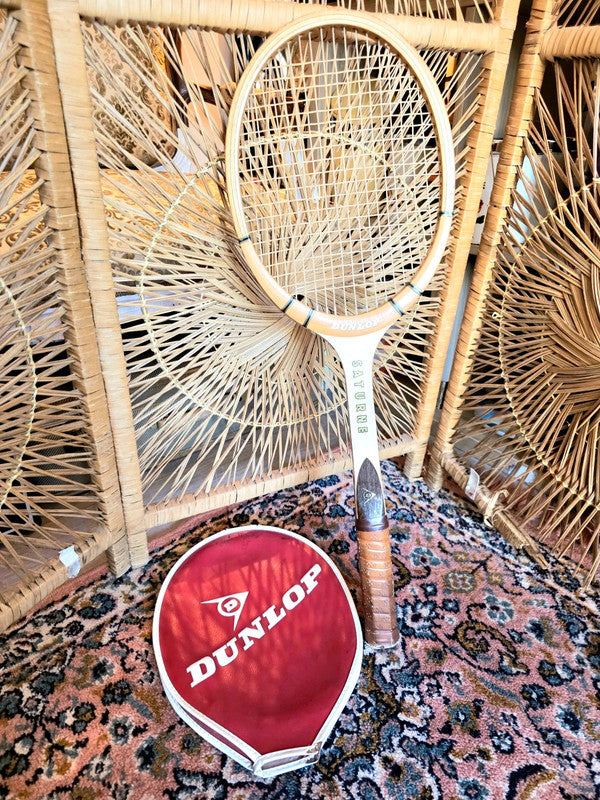Vintage Dunlop Saturne Wooden Tennis Racket