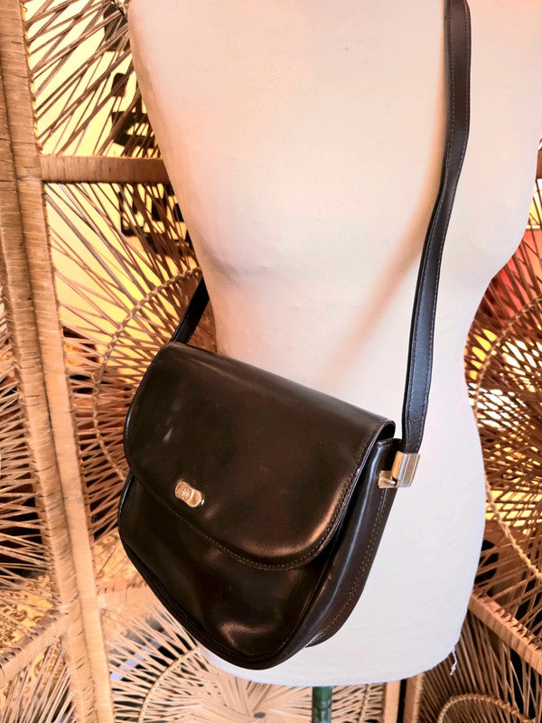 Vintage 80's Leather Shoulder Bag